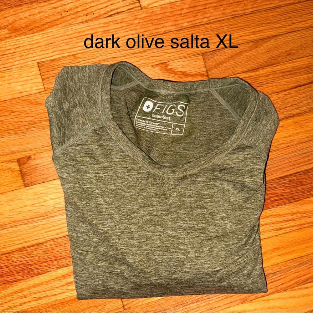 FIGS Olive Green Salta XL LongSleeve